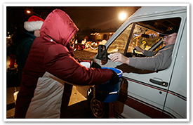 Donations being collected for the MACC Fund at Candy Cane Lane