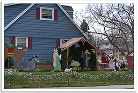 manger scene yard decoration